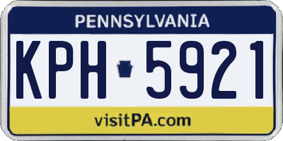PA license plate KPH5921