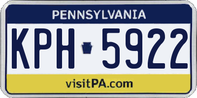 PA license plate KPH5922
