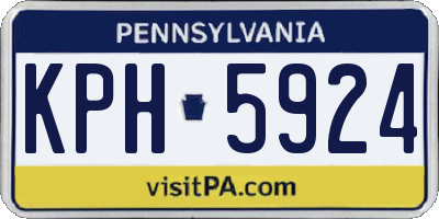 PA license plate KPH5924
