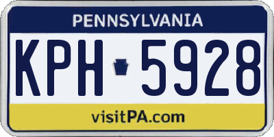 PA license plate KPH5928