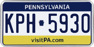 PA license plate KPH5930