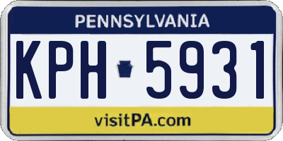 PA license plate KPH5931