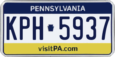 PA license plate KPH5937