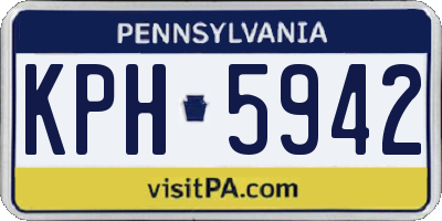PA license plate KPH5942
