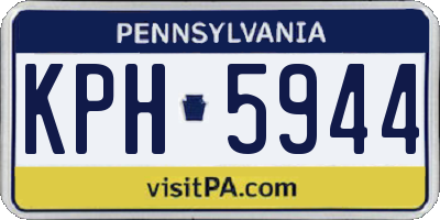 PA license plate KPH5944