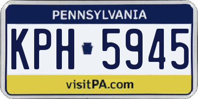 PA license plate KPH5945