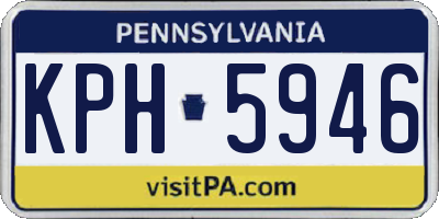 PA license plate KPH5946