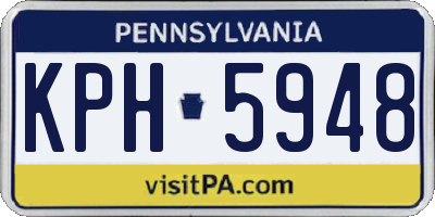 PA license plate KPH5948