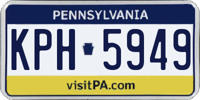 PA license plate KPH5949