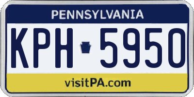 PA license plate KPH5950