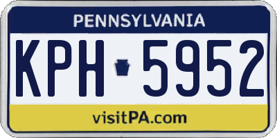 PA license plate KPH5952