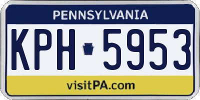PA license plate KPH5953