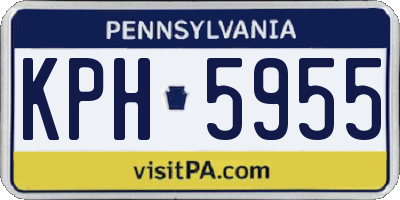 PA license plate KPH5955