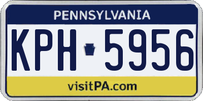 PA license plate KPH5956