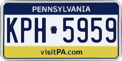 PA license plate KPH5959