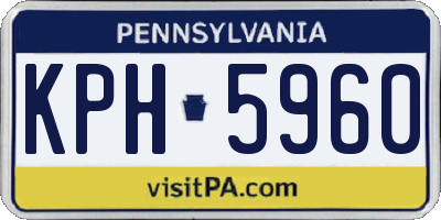 PA license plate KPH5960
