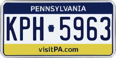 PA license plate KPH5963