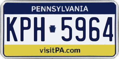 PA license plate KPH5964