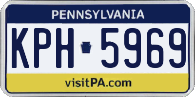 PA license plate KPH5969
