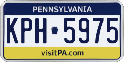 PA license plate KPH5975