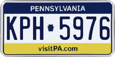 PA license plate KPH5976