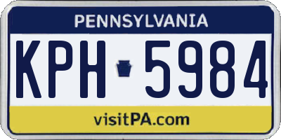 PA license plate KPH5984