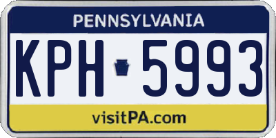 PA license plate KPH5993