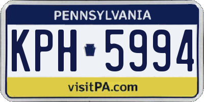 PA license plate KPH5994