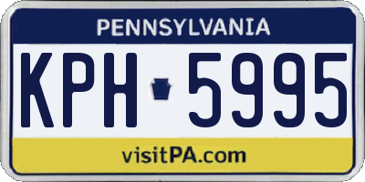 PA license plate KPH5995