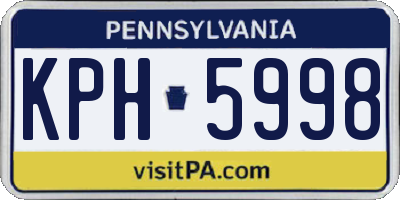 PA license plate KPH5998