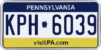 PA license plate KPH6039