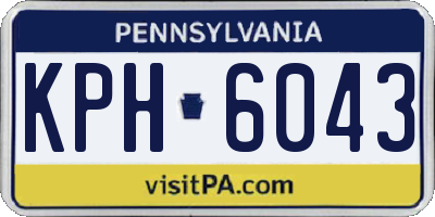 PA license plate KPH6043