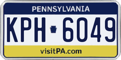 PA license plate KPH6049