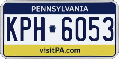 PA license plate KPH6053