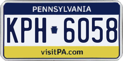 PA license plate KPH6058