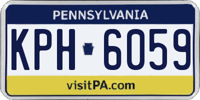 PA license plate KPH6059