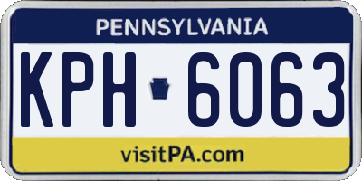 PA license plate KPH6063