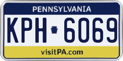 PA license plate KPH6069