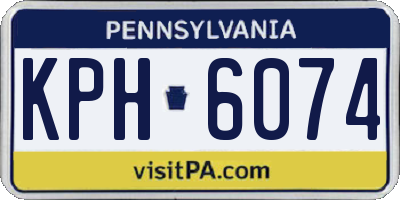 PA license plate KPH6074