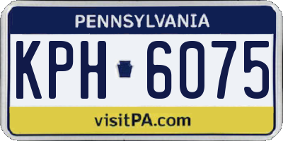 PA license plate KPH6075