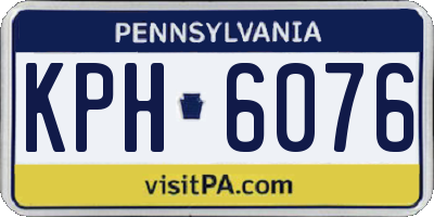 PA license plate KPH6076