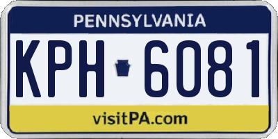 PA license plate KPH6081