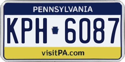 PA license plate KPH6087