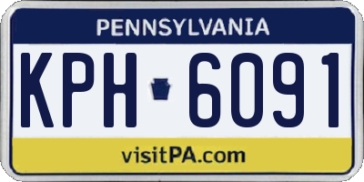 PA license plate KPH6091