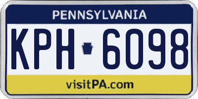 PA license plate KPH6098