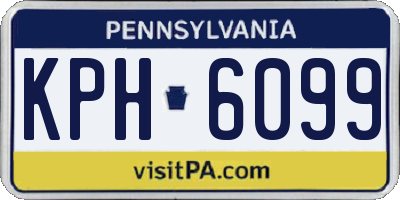 PA license plate KPH6099