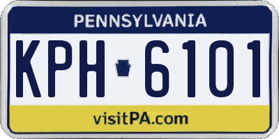 PA license plate KPH6101