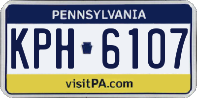 PA license plate KPH6107