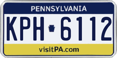 PA license plate KPH6112