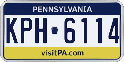 PA license plate KPH6114
